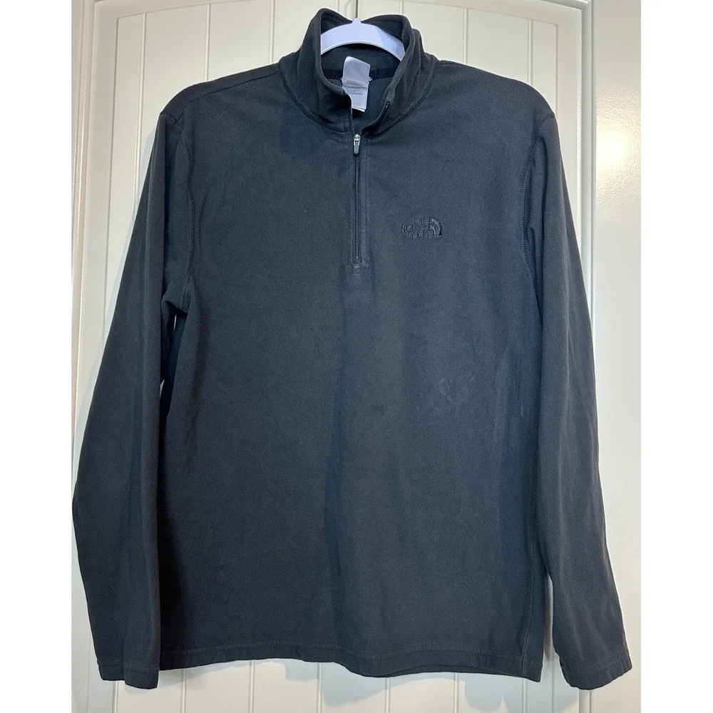THE NORTH FACE Mens Zip Neck Fleece Jumper pullover lightweight sz M